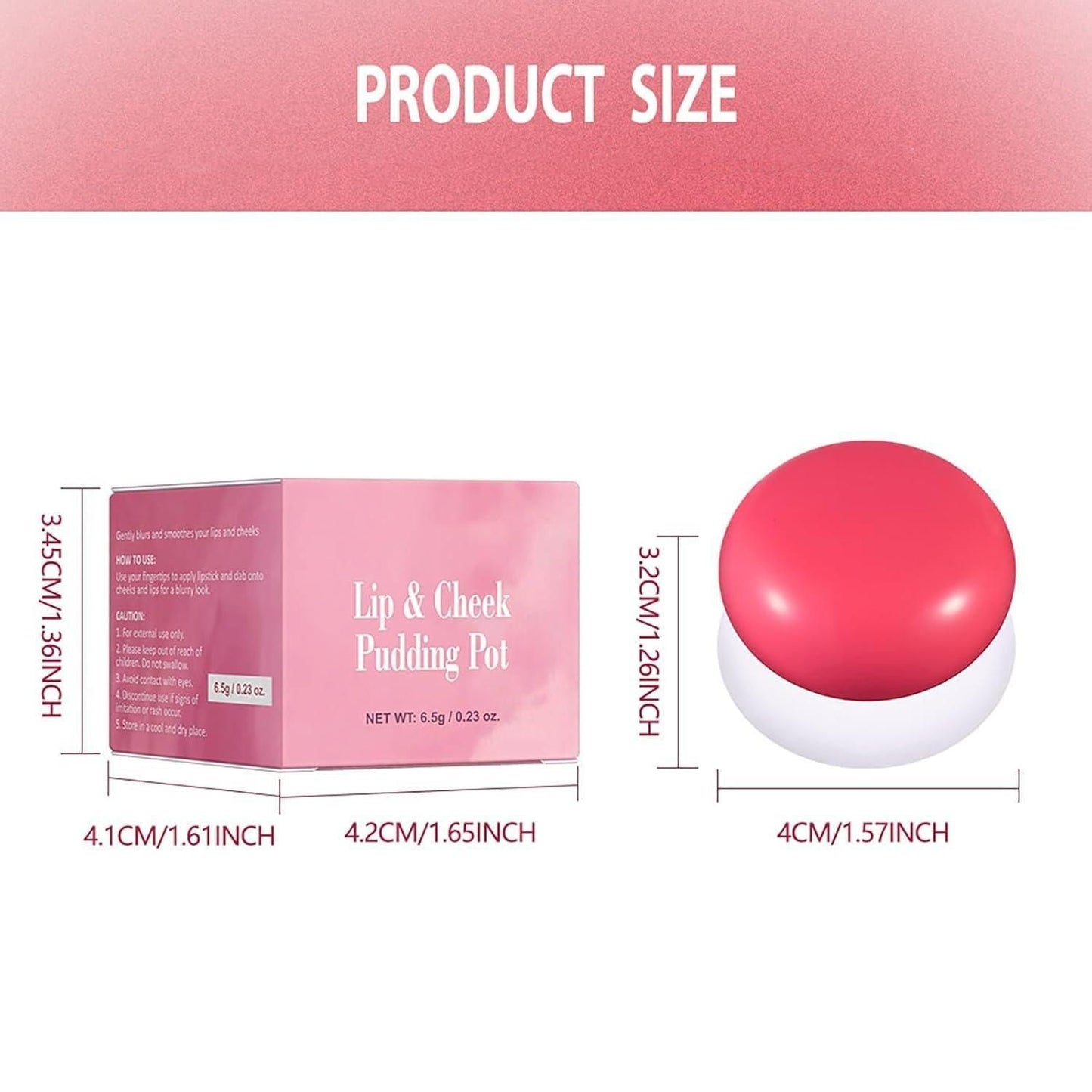Lip & Cheek(Blush) - Korean Pudding  Pot Long Lasting